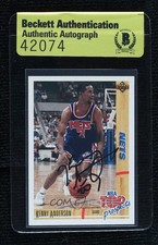 BAS 1991 Upper Deck Top Prospects Kenny Anderson #444 Seal of Authenticity 3c7