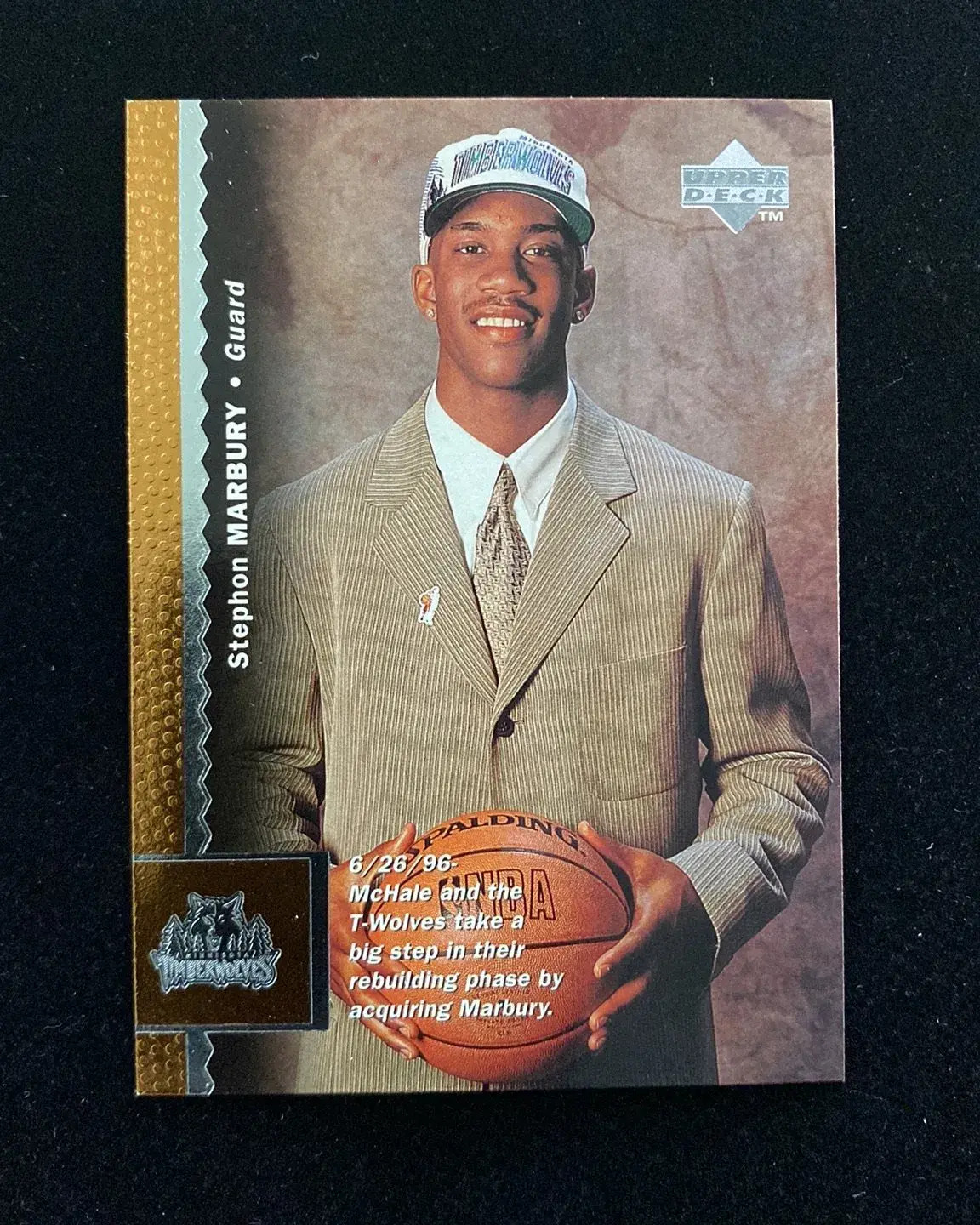 1996 97 Upper Deck #74 Stephon Marbury Rookie Minnesota Timberwolves  JKS