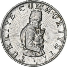 [#199382] Turkey, 10 Lira, 1981, Aluminum, AU, KM:945