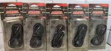 5 RadioShack 12FT 3.65M Speaker Cable Mono 1/8in 3.5mm Male to Spade Tongue Blck