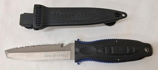 Aqua Lung Titanium Diving Knife with Hard Sheath