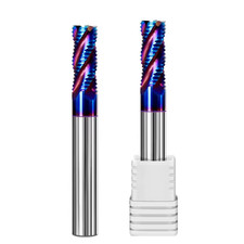 4 Flute 3mm-20mm Solid Carbide Roughing End Mills HRC65 - Nano Coated