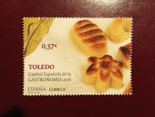 SELLOS ESPAÑA MNH 2016 GASTRONOMÍA. MAZAPÁN DE TOLEDO 