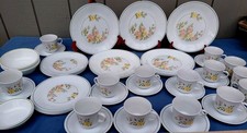 (56) PC VTG. CORELLE CORNING WINDSOR ROSE YELLOW,PEACH,GREEN PATTN RETIRED LN~