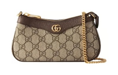 Gucci Ophidia Double G Logo Zipper Mahjong Bag Underarm Bag
