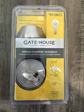 Gate House Single-Cylinder Deadbolt Satin Nickel Finish 0118011