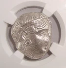 353-294 BC Attica Athens Ancient Greek Silver Tetradrachm NGC MS 3/5 4/5