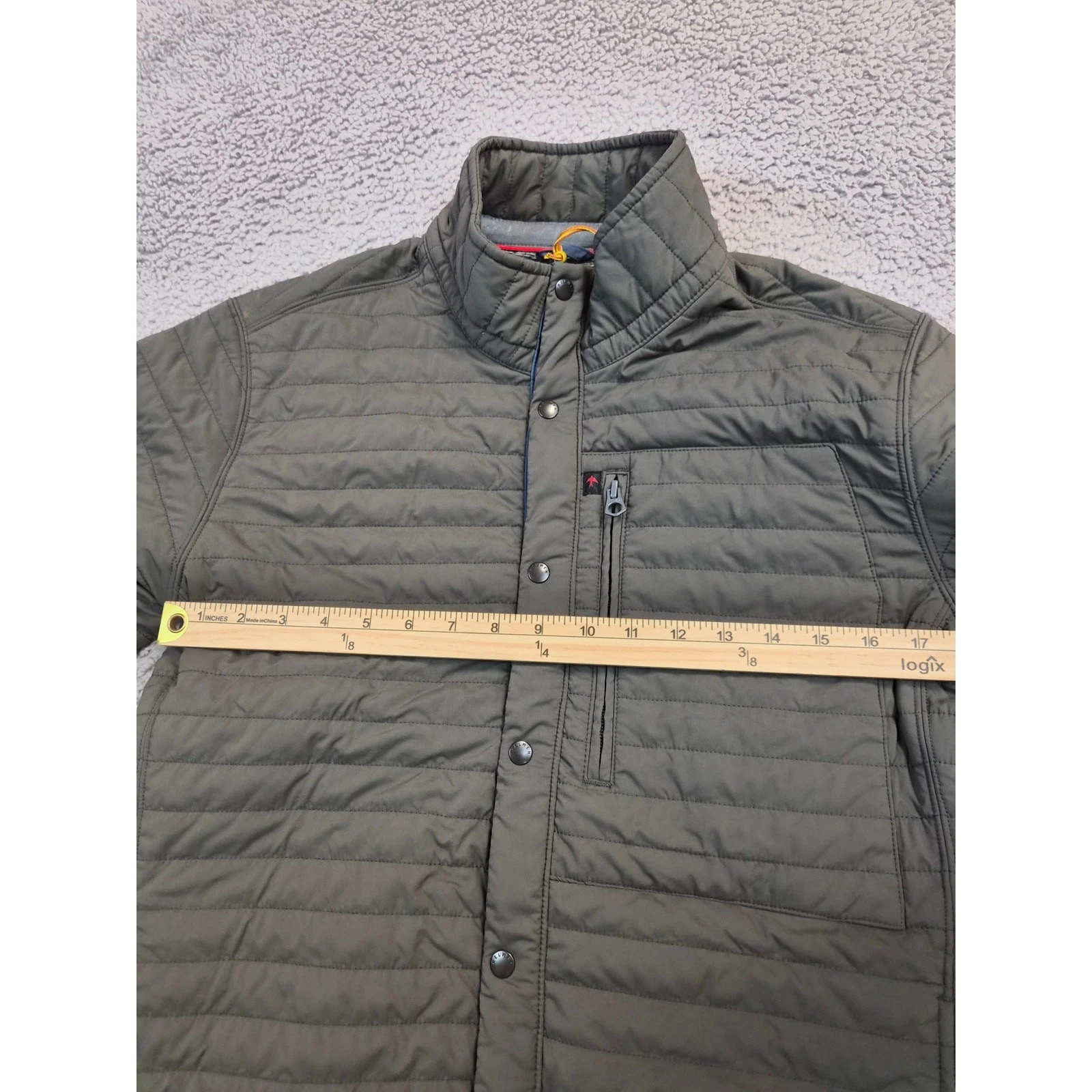 NWT Relwen Windzip Jacket Quilted Jacket Men's S Gray/Green color (1271) - product detail image 8