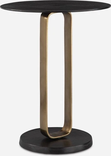 Uttermost 50005 Aperture 17" Diameter Aluminum Accent Table - Black - Picture 6 of 6