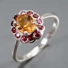 Handmade Natural Citrine Ring 925 Sterling Silver Size 7 /R472682