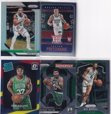 LOT (5) BOSTON CELTICS BILL RUSSELL PAYTON PRITCHARD RC NBA BASKETBALL - 531