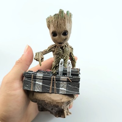 Baby Groot Vol.2 Guardians of the Galaxy Push Bomb Button Action Figure Statue