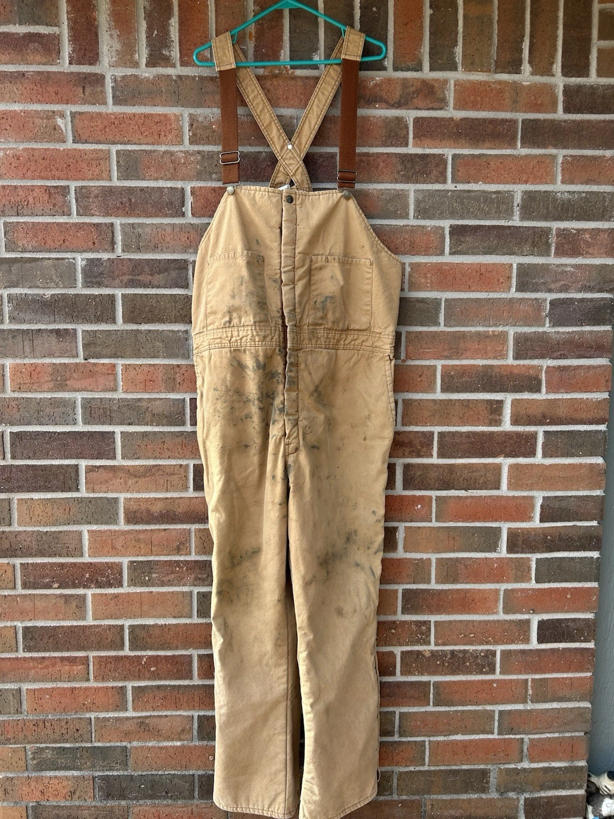 VTG Distressed Walls Bib Overalls Zero Zone Premium Outerwear XL Tall 42-44