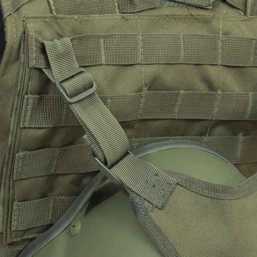 Olive Green Helmet Carry Strap - MOLLE Webbing Carrier Strap Airsoft Army Cadets - Picture 5 of 6