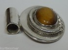 Tiger Eye Sterling Silver Large Oval Pendant — photo 3