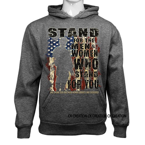 Stand For The Men & Women Graphic Pullover Hoodie - 第 4/8 張圖片