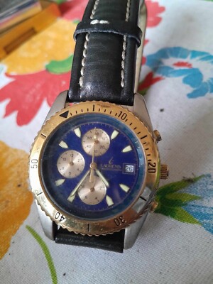 orologio cronografo al quarzo laurens 16509 funzionante