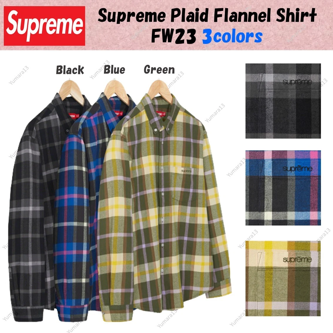 Supreme plaid shirt sales