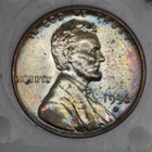 1956-D  Lincoln Wheat Cent Penny Uncirculated High Grade MS Gorgeous Toning 744