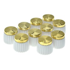 Pack of 10 Guitar AMP Amplifier Knobs Gold Cap Push On Knob fits Marshall AMP
