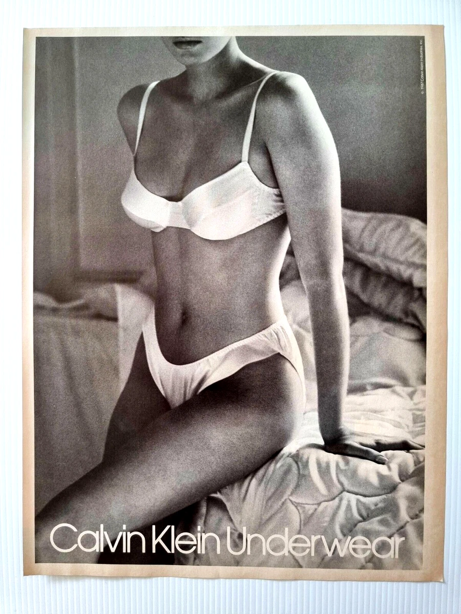 CALVIN KLEIN - Vintage Underwear Bra Panties Fashion Print AD from 80s-90s  D202