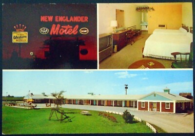 C9453 Multiple Views, New Englander Motel, Pool, Guest Room, Ames, Iowa