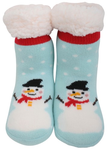 Atino Kids Festive Christmas Knitted Slipper Socks 10-2 - Picture 3 of 13