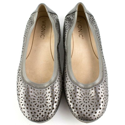 vionic pewter flats