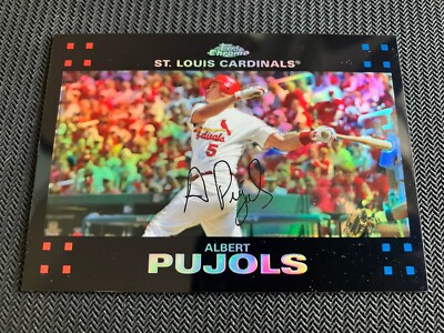 2007 Topps Chrome Albert Pujols Refractor #63 St Louis Cardinals