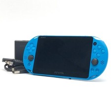 SONY PS Vita PCH-2000 Slim Aqua Blue Wi-Fi LCD FW:3.73 w/ Charger "Near Mint"
