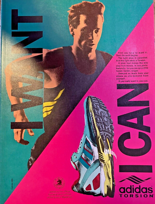 Poster Adidas Page 1989 Vintage Magazine Advertisement Adidas