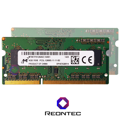 4GB LAPTOP RAM Micron PC3L - 12800S DDR3L MT8KTF51264HZ-1G6E1 Arbeitsspeicher