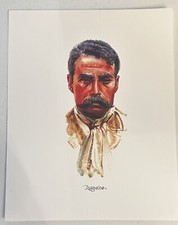 Impresión pintada Emiliano Zapata México Revolución Mexicana 11"x14"
