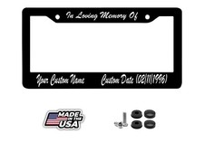 In Loving Memory Custom License Plate Frame Personalized