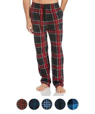 Perry Ellis Portfolio Men's MicroFleece Plaid Pajama Sleepwear Lounge Pant