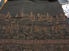100 Gambiered Mud Silk Fabric Panel 44x44 Plant Based Dyeing Winter Holiday 100 Gambiered Mud Silk Fabric Panel 44x44 Plant Based Dyeing Winter Holiday