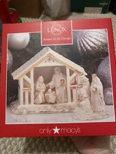 Lenox Mistletoe Park Manger Nativity Figurines 6 Piece Set Village Treasures