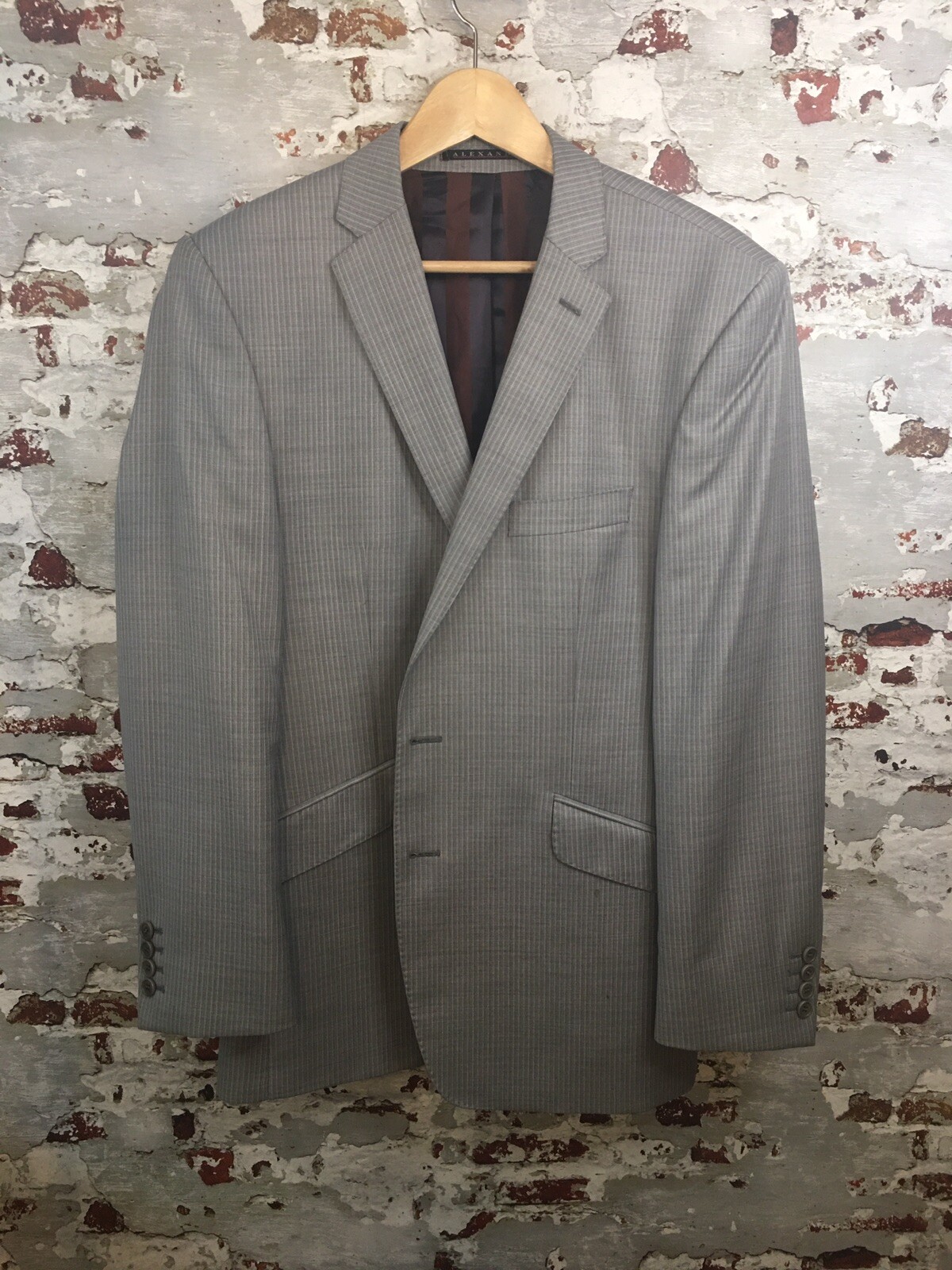 FILA Blazer uomo Alexandre Saville Row 100% pura lana nuovo grigio argento 42 regular
