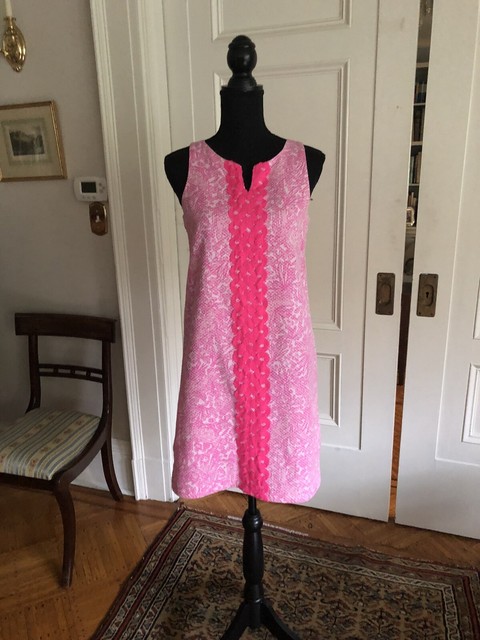 hot pink shift dress