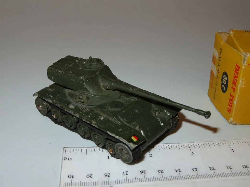 Vintage Dinky Toys No. 817 Char AMX 13 Ton Panzer Tank 80C Military Diecast Toy - Image 3 of 4