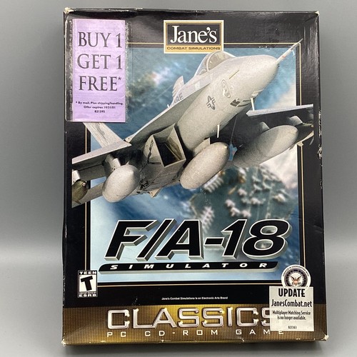 PC GAME COMBAT simulator Jane’s game SEALED Navy Jet Pilot F/A-18 CD-ROM Windows
