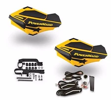Powermadd Sentinel LED Handguards Ski Doo Yellow Black Mount Kit Snowmobile 