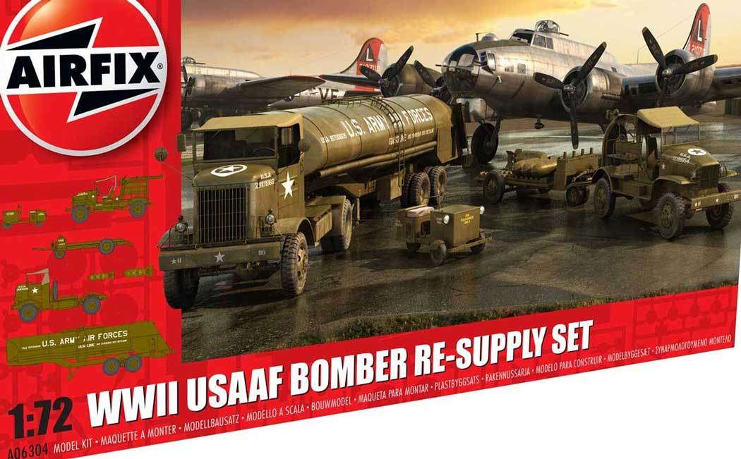 USAAF BOMBER RE-SUPPLY SET WWII - AIRFIX 1/72 PLASTIC KIT - Image 2