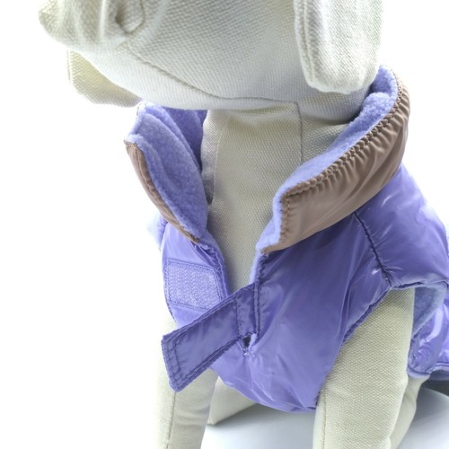 Cappottino cane abbigliamento impermeabile viola taglia piccola per cani - Foto 3 di 8