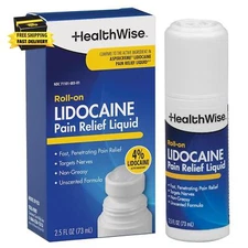 4% Lidocaine Roll-on | Otc Strength | Pain Relief Liquid | 2.5 Oz. 73 Ml | Non-g