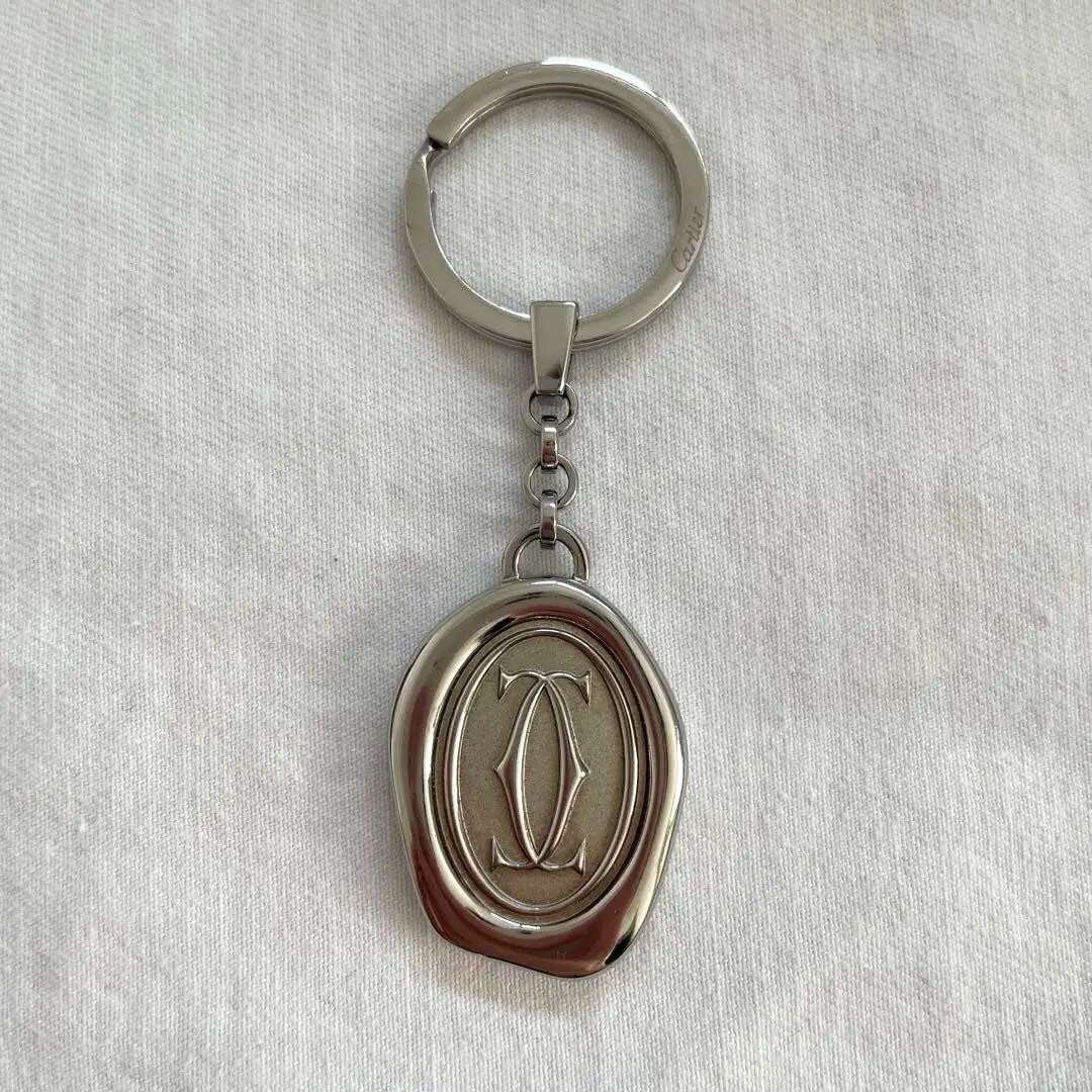 人気商品【CARTIER】 KEY RING WITH WAX SEAL MOTIF キーリング Cartier Key Ring Keyring Wax Seal Decor Silver with Case | eBay