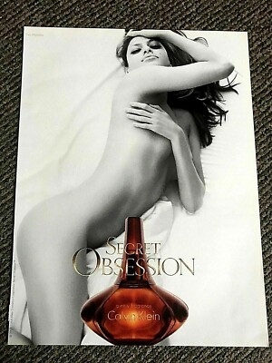 Vintage Original Vogue Magazin Calvin Klein Eva Mendes Parfum Kunst Werbung 2008