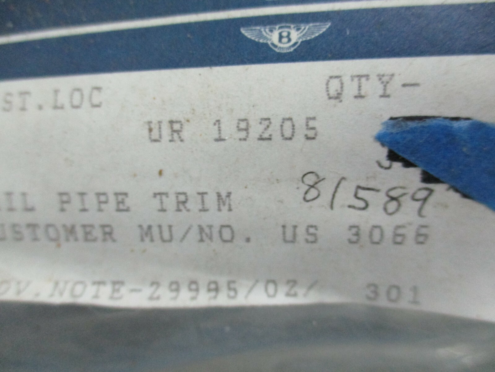 Vintage  12" chrome muffler for Early Post War Rolls-Royce & Bentley (1946-1959)