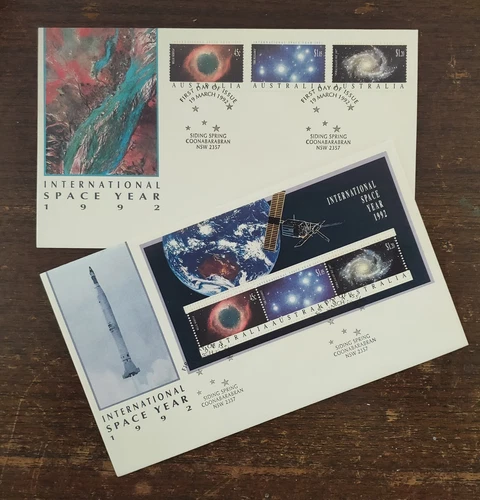 Australia - International Space Year - 1992 - 2 x FDC - Siding Spring Franking