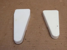 Whirlpool Refrigerator Door Hinge Cover Set (some wear) Part # 1129262 1119787